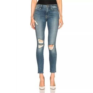 Frame Le High Skinny in Navy Yard